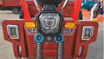 Red multi-purpose electric tricycle