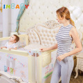 IMBABY Baby Bed Bumper Fence Safety Gate Children Barrier For Bed Crib Rails Security Bumper Fencing Easy To Install