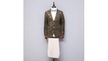 MTM Fashion Men's Green Single-Breasted Blazer Suit Custom Printed Official Green Pants Zipper Fly Flat Front Style-Wholesale1