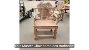 Chinese Style Solid Elm Dining Chair for Restaurant1