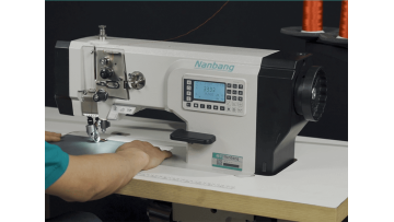 NB 1590BQ-01 Stepper flat bed computerized single needle roller feed sewing machine