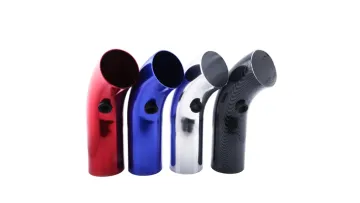 3′′ Auto Aluminum Air Intake Pipe with Rubber Reducer & Clamps Bracket1
