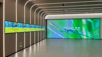 29 ㎡-led-video-wall,Sliding-rail-linkage
