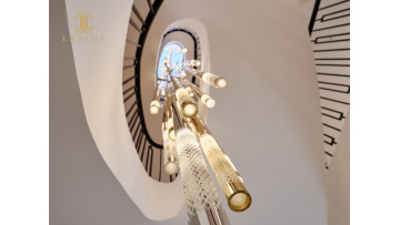 LAVIUS crystal staircase chandelier