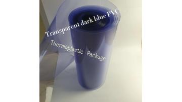 Transparent dark blue PVC