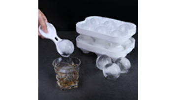 6 Grids Silicone Round Ice Mould Diy Whiskey Hockey Ice Ball Maker Mold Ice Cube Tray With Lid And Storage Bin Spoon1