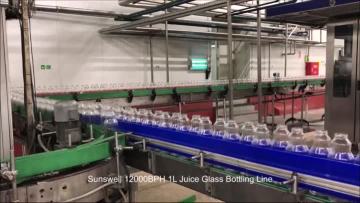 Sunswell - Trial Production of 12,000BPH 1L Glass Bottling Line for Juice.mp4