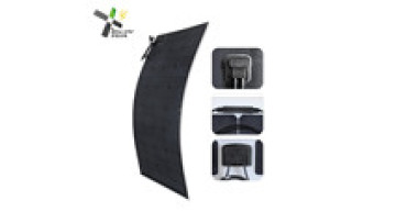High efficiency ALL BLACK 80W 18V ETFE monocrystalline cell semi flexible PV solar panel solar panel flex1