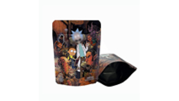 Custom Cartoon Printed 3.5g Resealable Smellproof Foil Zip Lock Pouches1