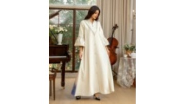 Dubai Saudi Loose Abaya Flare Sleeve Back Jacquard Gradient Long Dresses Moroccan Kaftan Muslim Women Eid Abayas Clothing1