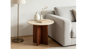 BR-CT-6106B Elegant Compact Marble Coffee Table with Modern Sleek Design
