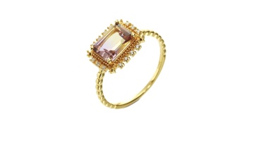 factory low price amethyst ring gemstone silver 925 rings gold color  ring women1