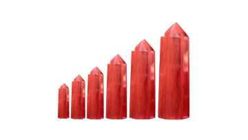 Cherry Quartz  Single Pointed Hexagonal Prism Beads Ornament 34SP1492