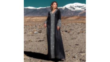 Hot Sale Elegant Flower Printed Dubai Abaya Muslim Dresses for Women Casual Muslim Fashion Dress Abayas Dubai1