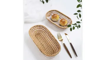 Vietnam Handwoven Rattan Snack Tray for Fruit Candy and Tea Serving1