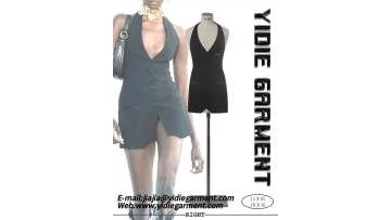 Casual backless Halter Spaghetti Strap Women Dress