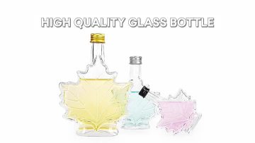 Maple Leaf Syrup Dark Glass Bottle