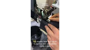 Automatic Denim Jeans Feed off the Arm Chain Stitch Sewing Machine FOXSEW FX-9688D