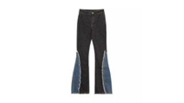 Ladies Blue and Black Tall Stretchy Flare Jeans Wear Denim Pants for Women 20221