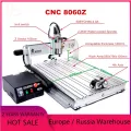 Mini cnc router 8060 metal engraving machine 2200W water cooled spindle wood carving PCB carving with limit switch