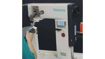NB 1699AQ320-21 High post bed computerized double needle roller feed sewing machine