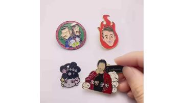 Metal custom logo enamel pin badge