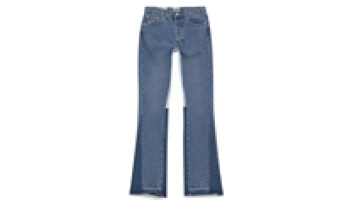 Mens Stylish Light Wash Raw Edge Flare Legged Denim Jeans Pants for Men1