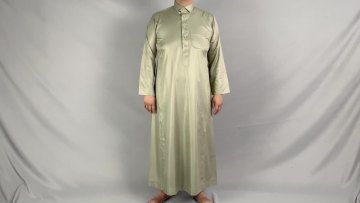 Limanying factory Supply high quality polyester muslim with zipper and side pockets men thobe islamic1