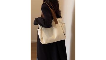 Canvas khaki Tote bag