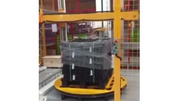 pallet wrappng machine with top sheet 