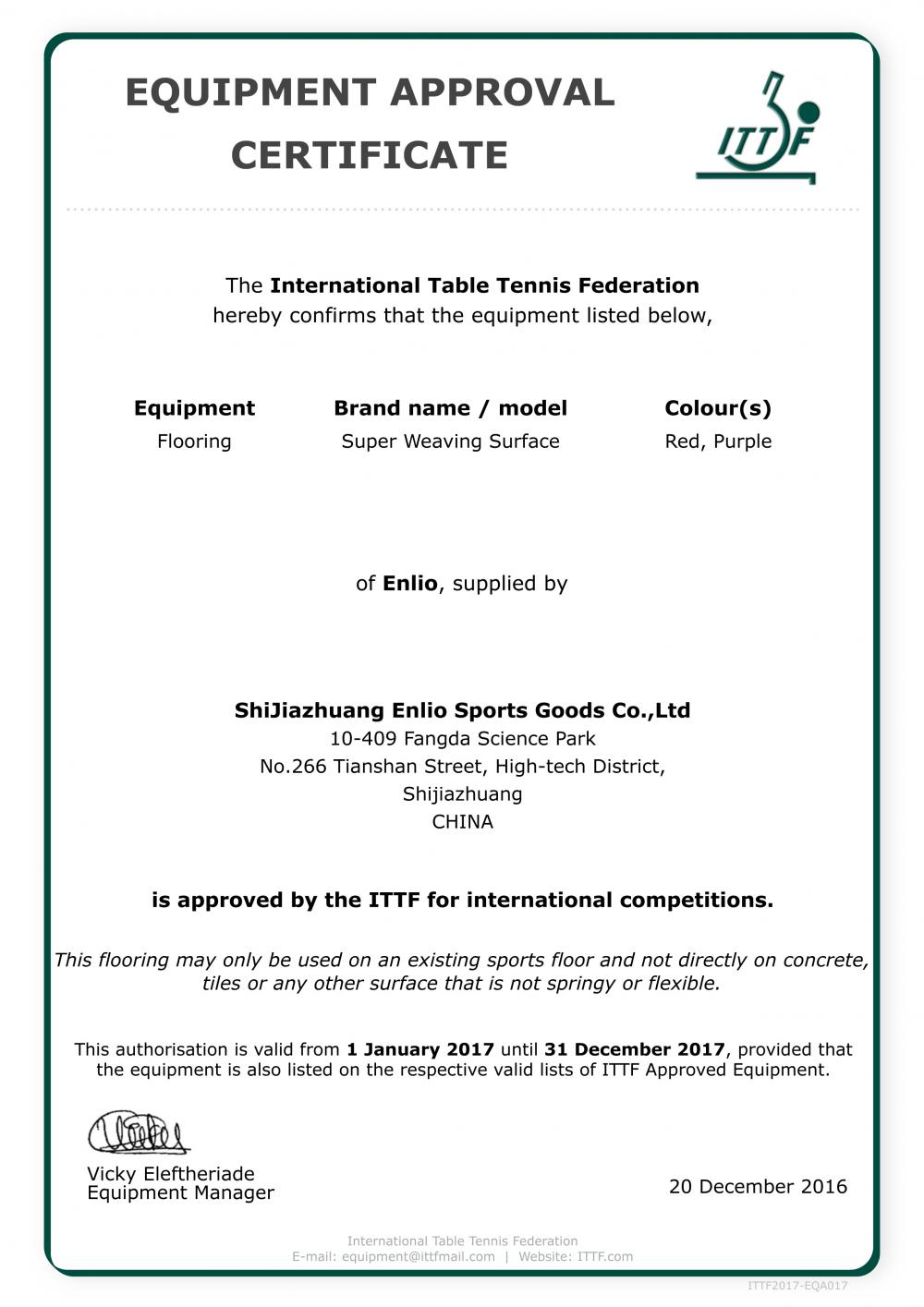 ITTF(International Table Tennis Federation)