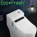 Ecofresh bathroom smart toilet seat cover electronic bidet clean dry seat heating wc gold intelligent led light toilet seat