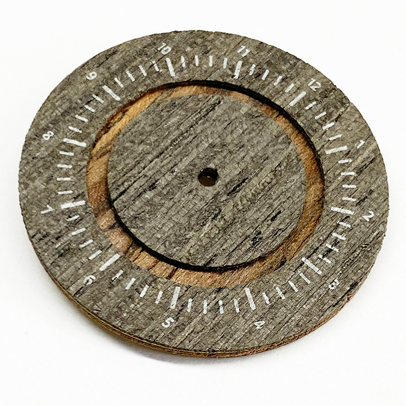 Natural wood watch dial 