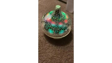 Wood Grain 400ml Essential Oil Diffusers for Aromatherapy, 3D Glass Aroma Diffuser Humidifier with Remote Control,1