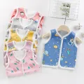 toddler baby sweater vest girl cartoon printed kids jacket winter and fall clothes 2020 Children's velvet warm thick waistcoat