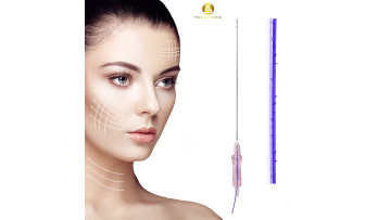 Obvious effective double needle thread v shape face lift thread cog 8d1
