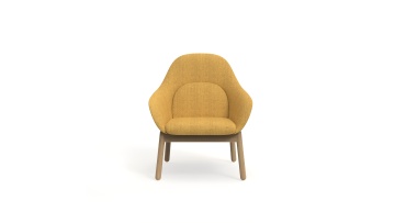Adaptable Fabric Lounge Chairs, Conference Chairs & Side Chairs with Streamlined Wooden Structures for Co - working Lounges