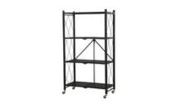 Factory Direct Selling Rack Folding Kitchen Rack Shelf With Wheels Kitchen Organizer Folding Shelf1