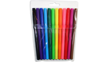 12 Color Fiber Tip Marker Pen Set - Hot Selling Drawing Pens in PVC1