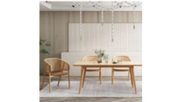 Ready for Ship Wooden Home Furniture Rattan Wicker Back with Soft Cushion Wood Kitchen Dining Restaurant Chair1