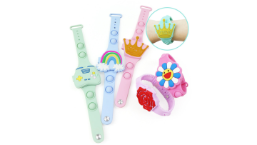 Silicone Pop Fidget Toys LED Kids Watches 