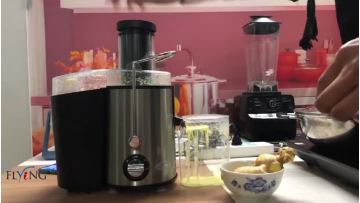 Ginger milk making by power Juicer