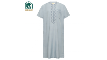 Boy Saudi Cotton Thobe Robe Islamic Muslim Jubba Arabic Kaftan Abaya Dress For Kids1
