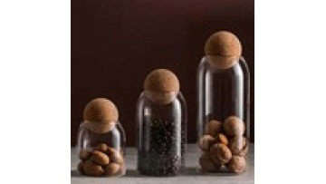 High Quality Customized by manufacturer Price Glass Bottle Candy Storage Jar Food Cookie Jar With Wooden Lid1