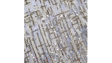 hot sale fancy poly mesh sequin fabric gold night dress fabric1