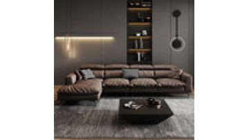 Technology cloth sofa light luxury living room down modern Italian minimalist corner fabric sofa for living room furniture1