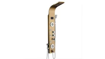 8068 Rose Gold Multifunctional Mirror Shower Column 304 Stainless Steel Bathroom Shower Panel1
