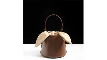Knotted Bunny Ears Fashionable Bucket Bag with Cow