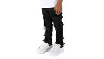 Wholesale Stacked Jeans Mens Trousers Fashion Washed Denim High Quality Vintage Designer Custom Skinny Fit Pants1
