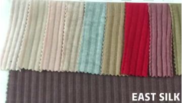 Colorful and good quality fabric for dress garment poly rayon rib fabric composition1